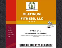 Tablet Screenshot of platinumfitnessllc.com